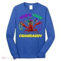 Whos Your Crawdaddy Crawfish Jester Beads Funny Mardi Gras Meaningful Gift Long Sleeve Shirt thumb 0