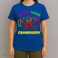 Whos Your Crawdaddy Crawfish Jester Beads Funny Mardi Gras Meaningful Gift T-Shirt thumb 4