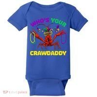 Whos Your Crawdaddy Crawfish Jester Beads Funny Mardi Gras Meaningful Gift Baby Bodysuit thumb 0
