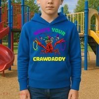 Whos Your Crawdaddy Crawfish Jester Beads Funny Mardi Gras Meaningful Gift Kids Hoodie thumb 2