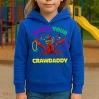Whos Your Crawdaddy Crawfish Jester Beads Funny Mardi Gras Meaningful Gift Kids Hoodie thumb 3