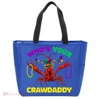 Whos Your Crawdaddy Crawfish Jester Beads Funny Mardi Gras Meaningful Gift Tote Bag thumb 0