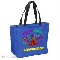 Whos Your Crawdaddy Crawfish Jester Beads Funny Mardi Gras Meaningful Gift Tote Bag thumb 2