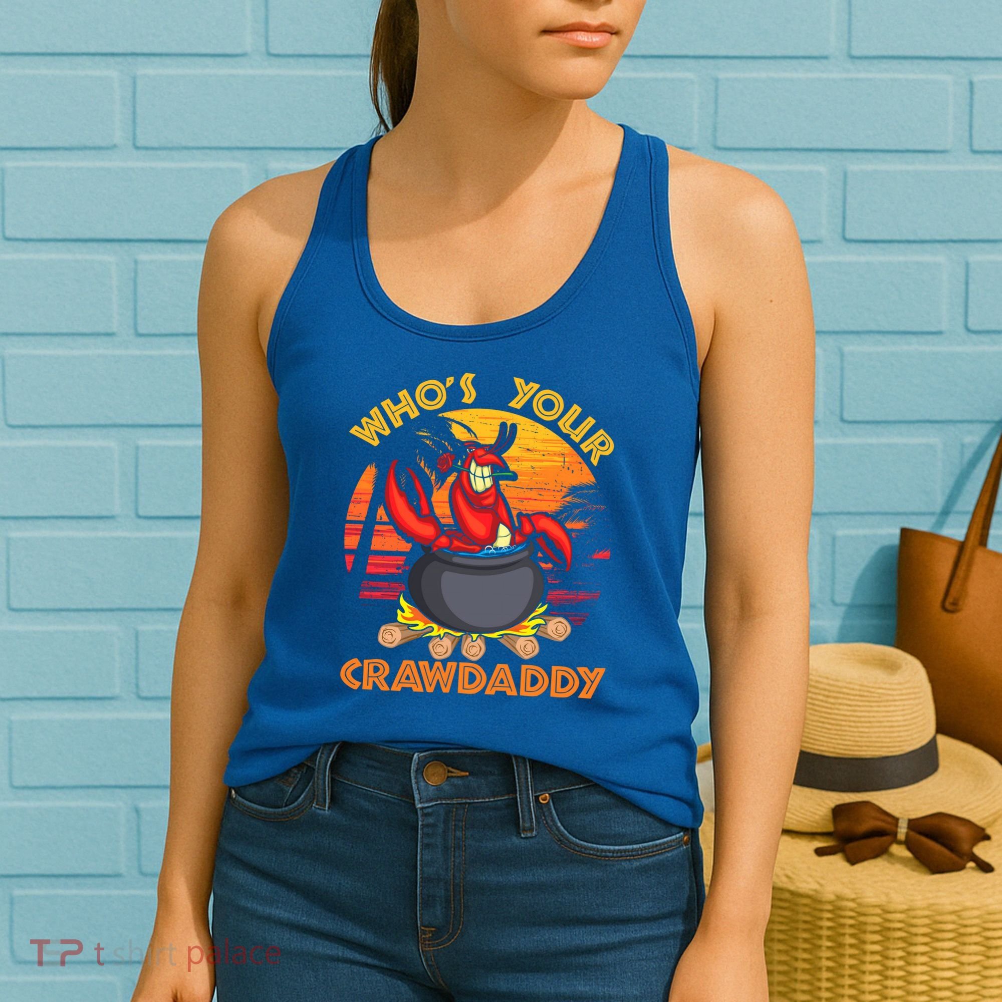 Who's Your Crawdaddy Cajun Crawfish Lobster Foodie Dad Cool Gift Women's Tank Top