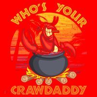 Who's Your Crawdaddy Cajun Crawfish Lobster Foodie Dad Cool Gift Santa Hat thumb 1