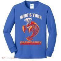 Who's Your Crawdaddy Crawfish Boil Crayfish Cajun Crawdad Cool Gift Kids Long Sleeve Shirt thumb 0