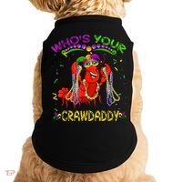 Whos Your Crawdaddy Crawfish Jester Beads Funny Mardi Gras Doggie Tank thumb 0