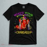 Whos Your Crawdaddy Crawfish Jester Beads Funny Mardi Gras T-Shirt thumb 5