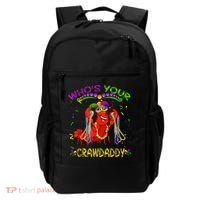 Whos Your Crawdaddy Crawfish Jester Beads Funny Mardi Gras Backpack thumb 0