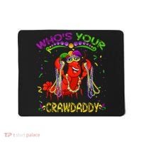 Whos Your Crawdaddy Crawfish Jester Beads Funny Mardi Gras Mousepad thumb 0