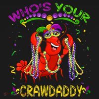 Whos Your Crawdaddy Crawfish Jester Beads Funny Mardi Gras Mousepad thumb 1