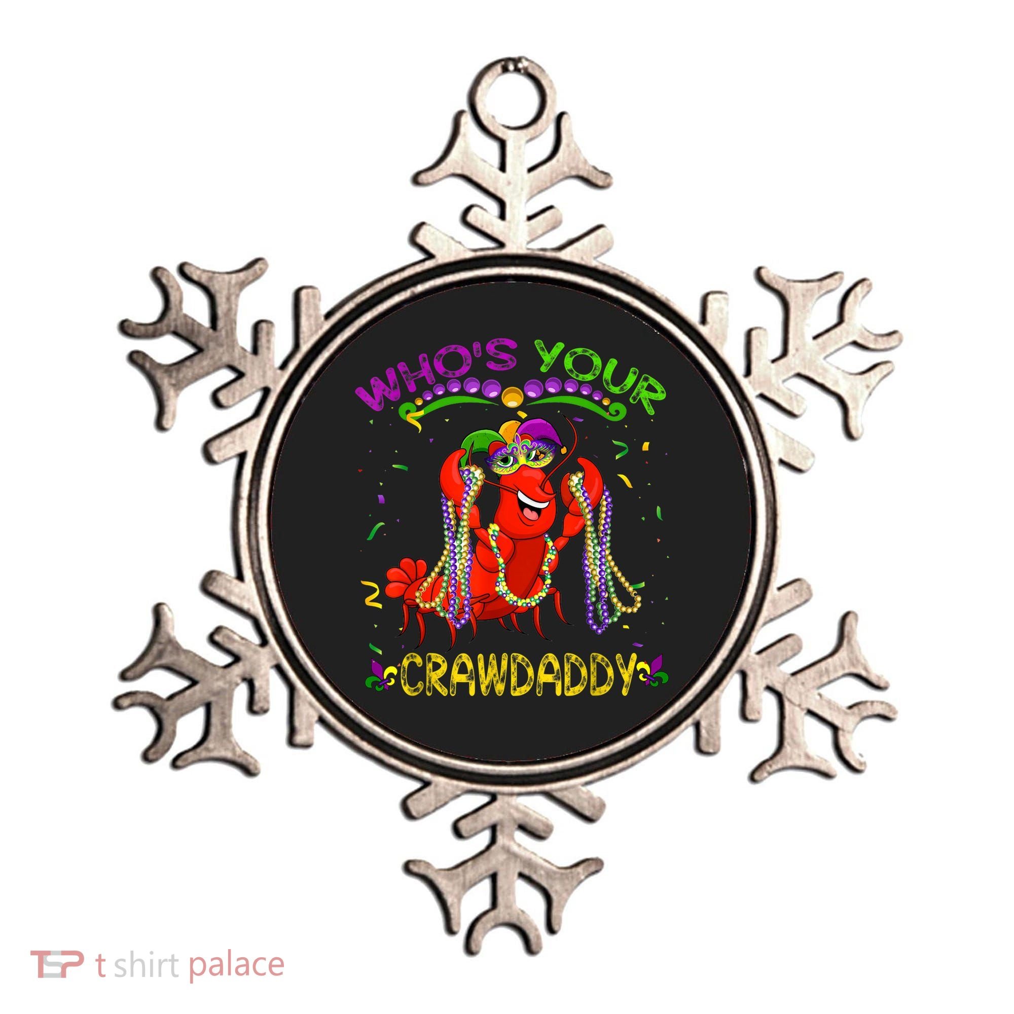 Whos Your Crawdaddy Crawfish Jester Beads Funny Mardi Gras Ornament
