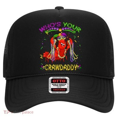 Whos Your Crawdaddy Crawfish Jester Beads Funny Mardi Gras Hat