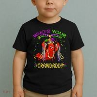 Whos Your Crawdaddy Crawfish Jester Beads Funny Mardi Gras Toddler T-Shirt thumb 2