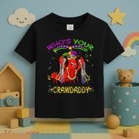 Whos Your Crawdaddy Crawfish Jester Beads Funny Mardi Gras Toddler T-Shirt thumb 3