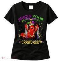 Whos Your Crawdaddy Crawfish Jester Beads Funny Mardi Gras Women's T-Shirt thumb 0