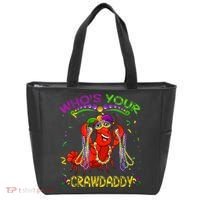 Whos Your Crawdaddy Crawfish Jester Beads Funny Mardi Gras Tote Bag thumb 0