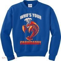 Who's Your Crawdaddy Crawfish Boil Crayfish Cajun Crawdad Meaningful Gift Kids Sweatshirt thumb 0