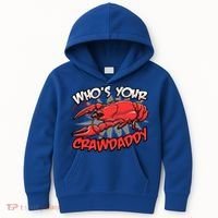 Who's Your Crawdaddy Funny New Orleans Crawfish Novelty Gift Cool Gift Kids Hoodie thumb 0