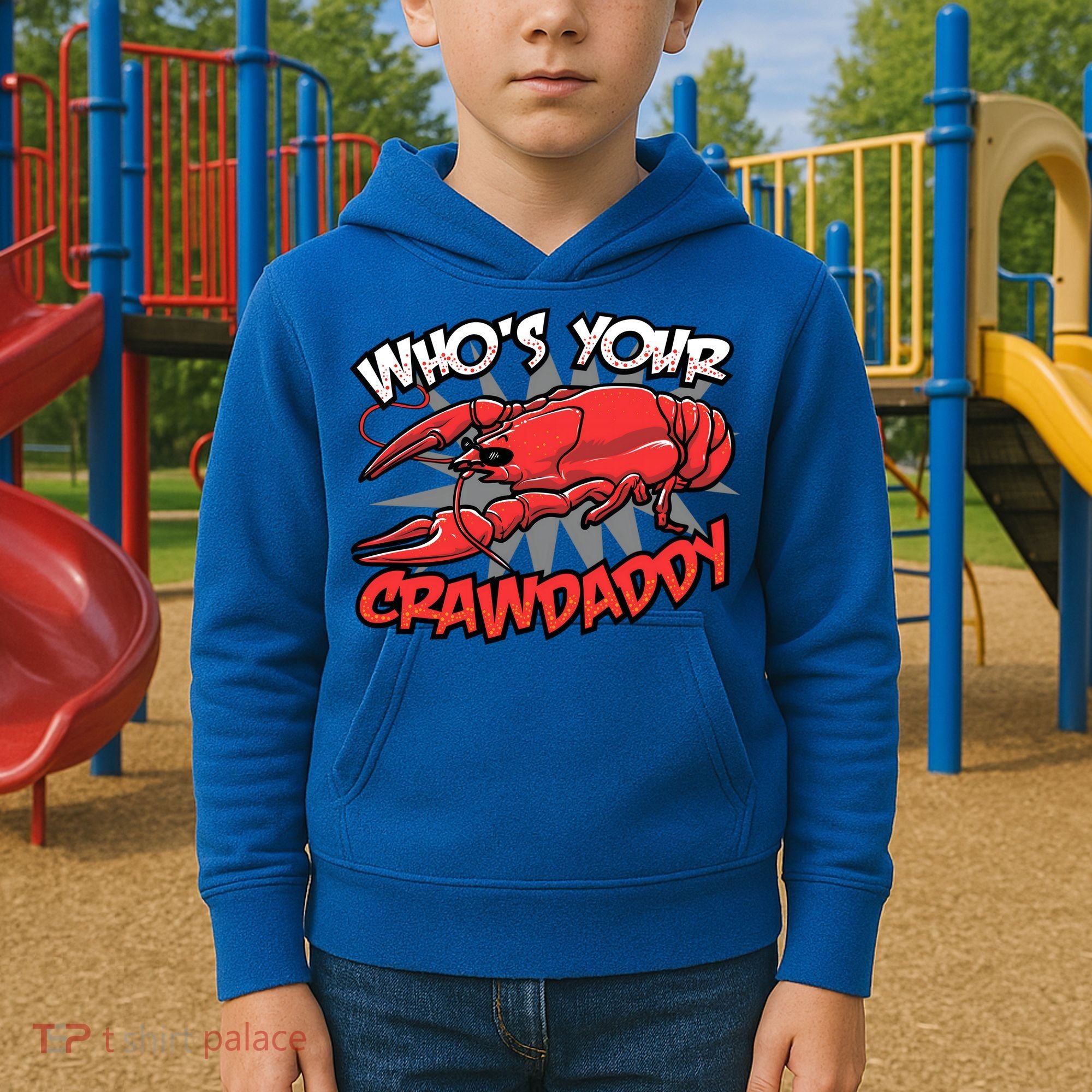 Who's Your Crawdaddy Funny New Orleans Crawfish Novelty Gift Cool Gift Kids Hoodie