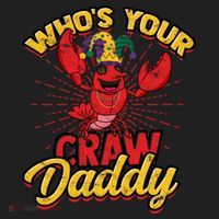 Who's Your Crawdaddy (Mardi Gras) – Crawfish Costume Funny Gift Golf Towel thumb 3