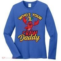 Who's Your Crawdaddy (Mardi Gras) – Crawfish Costume Funny Gift Women's Long Sleeve Shirt thumb 0