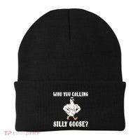 Who You Calling Silly Goose Funny Gym Meme Beanie thumb 0