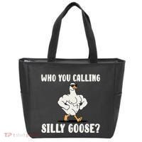 Who You Calling Silly Goose Funny Gym Meme Tote Bag thumb 0