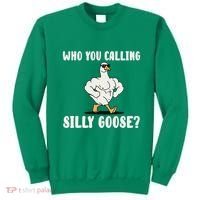 Who You Calling Silly Goose Funny Gym Meme Sweatshirt thumb 0