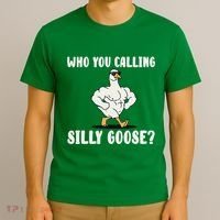 Who You Calling Silly Goose Funny Gym Meme T-Shirt thumb 3