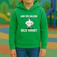 Who You Calling Silly Goose Funny Gym Meme Kids Hoodie thumb 3