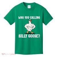 Who You Calling Silly Goose Funny Gym Meme Kids T-Shirt thumb 0