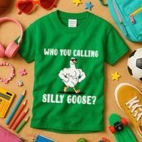 Who You Calling Silly Goose Funny Gym Meme Kids T-Shirt thumb 3