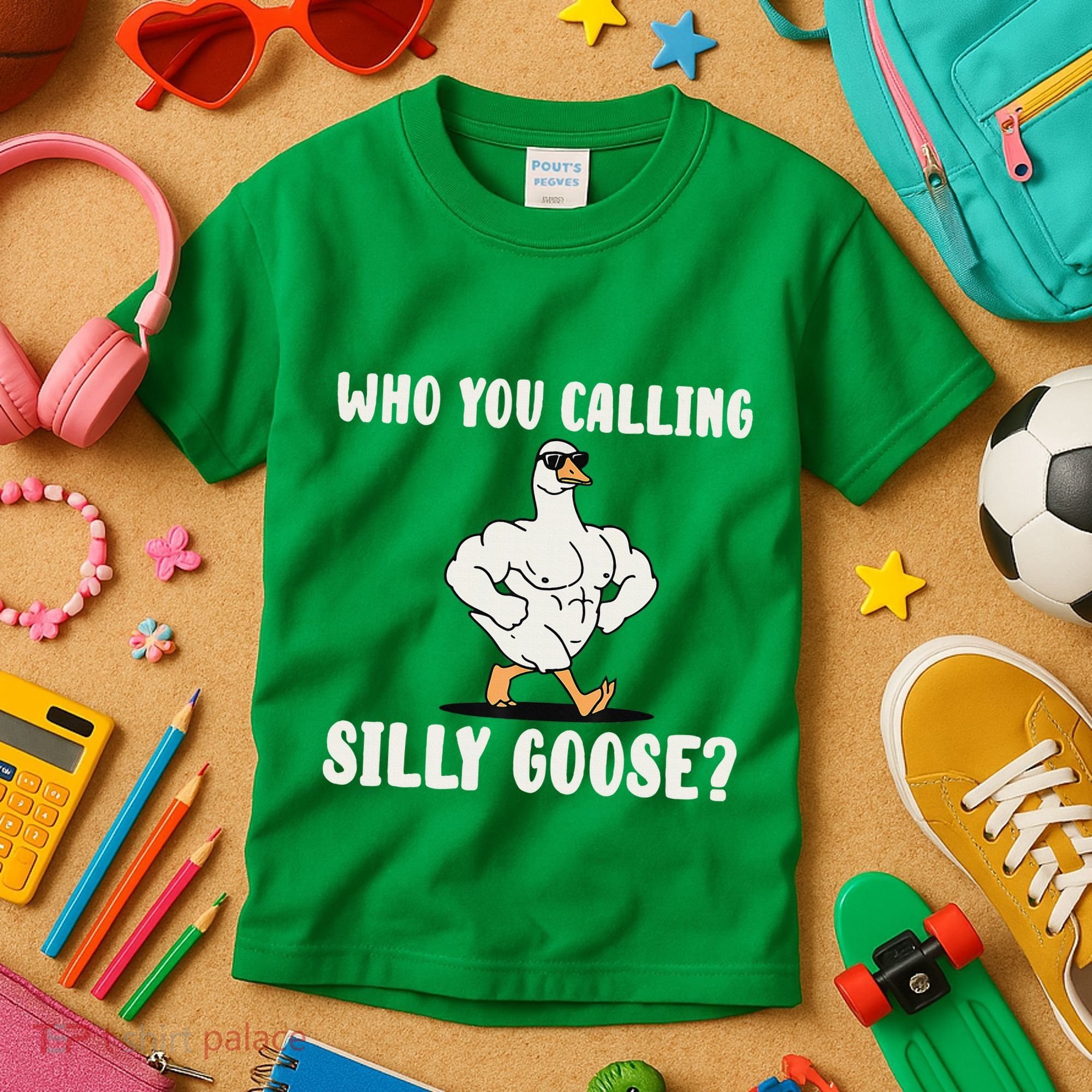 Who You Calling Silly Goose Funny Gym Meme Kids T-Shirt