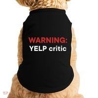 Warning Yelp Critic Funny Doggie Tank thumb 0