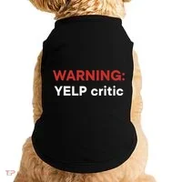 Warning Yelp Critic Funny Doggie Tank thumb 0
