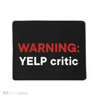 Warning Yelp Critic Funny Mousepad thumb 0