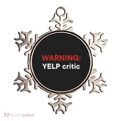 Warning Yelp Critic Funny Ornament