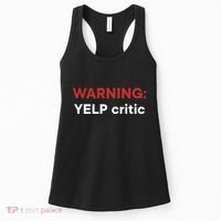 Warning Yelp Critic Funny Women's Tank Top thumb 0