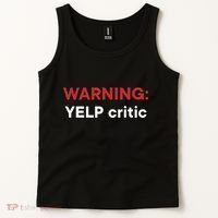 Warning Yelp Critic Funny Tank Top thumb 2