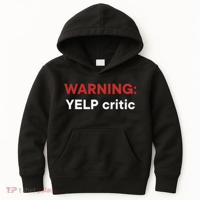 Warning Yelp Critic Funny Kids Hoodie
