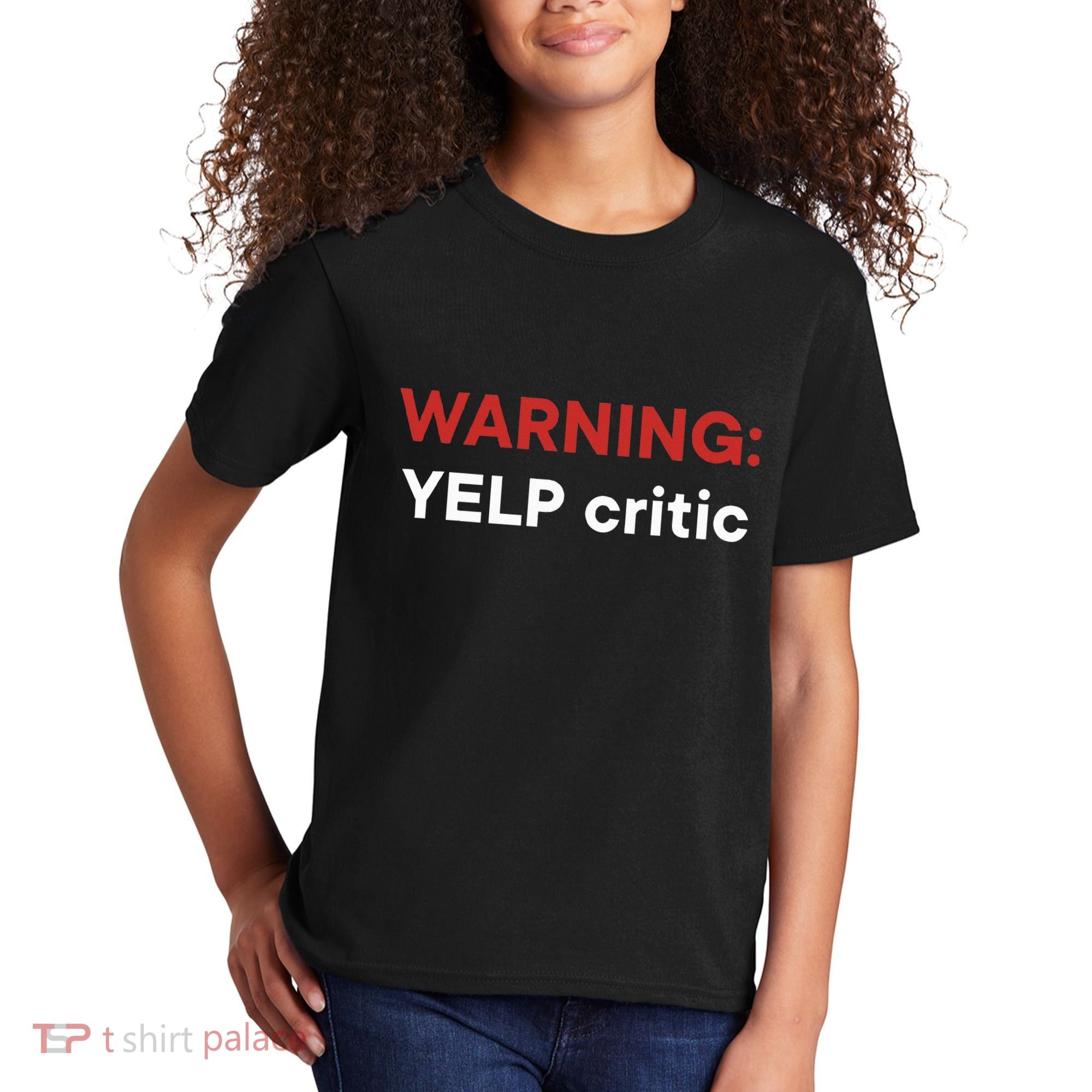 Warning Yelp Critic Funny Kids T-Shirt