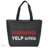 Warning Yelp Critic Funny Tote Bag thumb 0