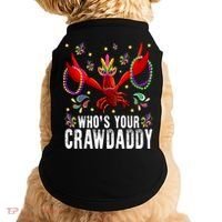 Whos Your Crawdaddy Mardi Gras Crawfish Jester Beads Funny Gift Doggie Tank thumb 0