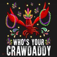 Whos Your Crawdaddy Mardi Gras Crawfish Jester Beads Funny Gift Doggie Tank thumb 4
