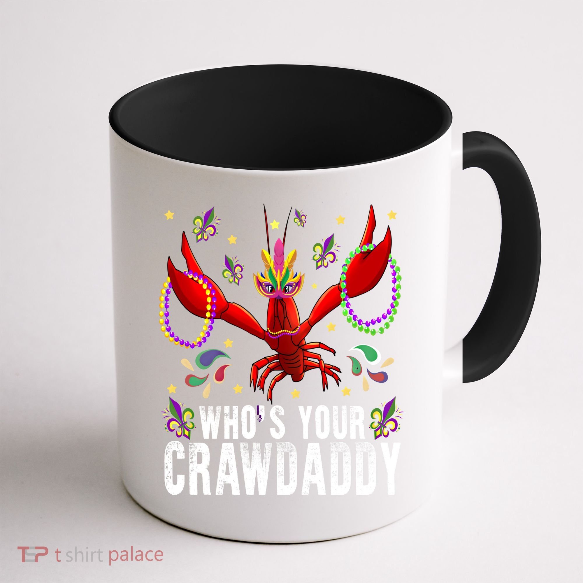 Whos Your Crawdaddy Mardi Gras Crawfish Jester Beads Funny Gift Coffee Mug