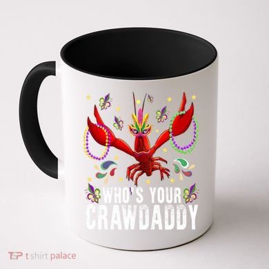 Whos Your Crawdaddy Mardi Gras Crawfish Jester Beads Funny Gift Coffee Mug