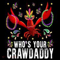 Whos Your Crawdaddy Mardi Gras Crawfish Jester Beads Funny Gift Women's Hoodie thumb 2