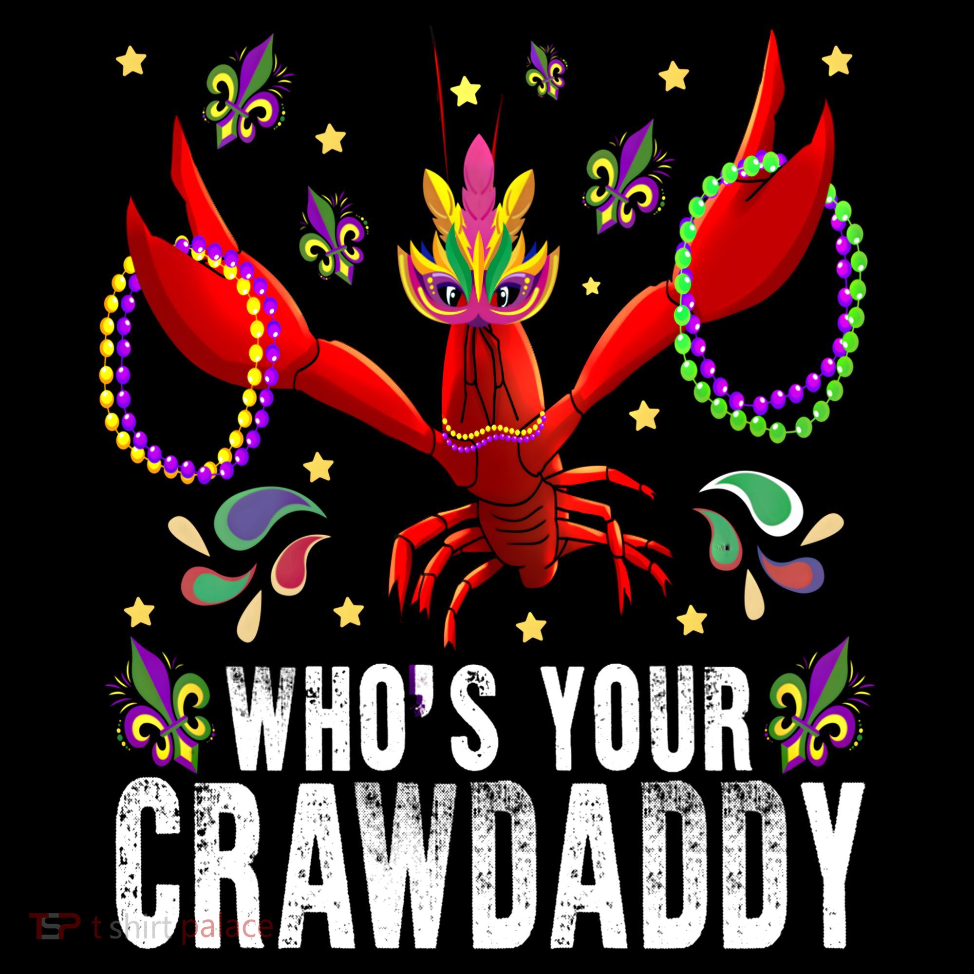 Whos Your Crawdaddy Mardi Gras Crawfish Jester Beads Funny Gift Women's Hoodie