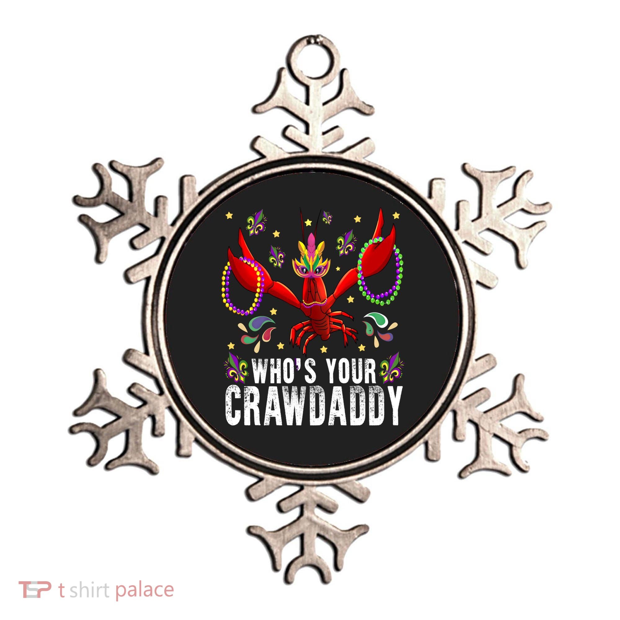 Whos Your Crawdaddy Mardi Gras Crawfish Jester Beads Funny Gift Ornament